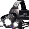 Linterna frontal - Lámpara LED recargable por USB para la cabeza