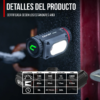 Coast WPH10R - Linterna frontal LED recargable de 1000 lúmenes con tapa trasera magnética y modo de luz roja, ligera, impermeable IP67