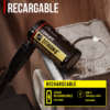 Coast WPH10R - Linterna frontal LED recargable de 1000 lúmenes con tapa trasera magnética y modo de luz roja, ligera, impermeable IP67